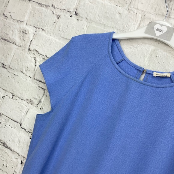 RIVER ISLAND Cornflower blue swing dress Uk 14 - Picture 2 of 3